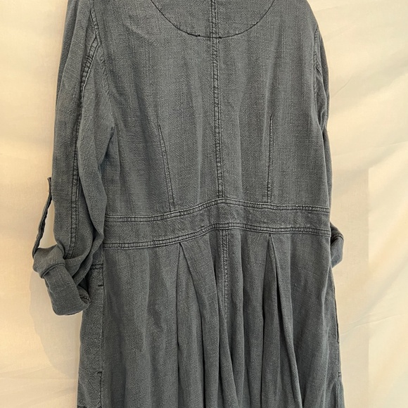 Free People - Rainz Cuffed Duster Jacket/Dress - Dark Indigo Blue - Oversized XS - Picture 9 of 16